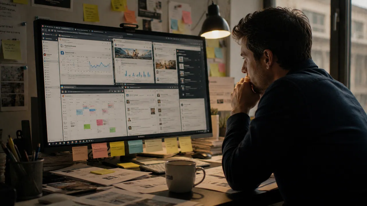 Marketingleiter am Schreibtisch
