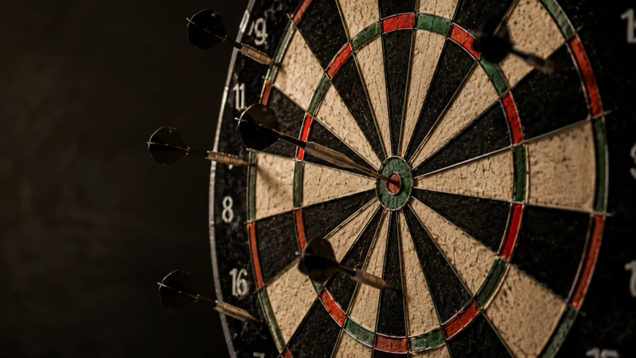 Dartscheibe – manchmal trifft KI die Mitte, manchmal nicht