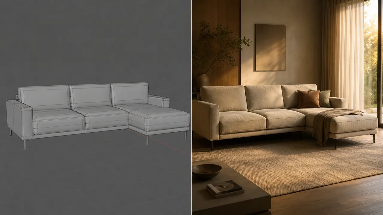 CAD Modell vs fotorealistische 3D Visualisierung